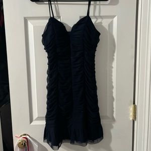 Navy blue sparkly formal dress